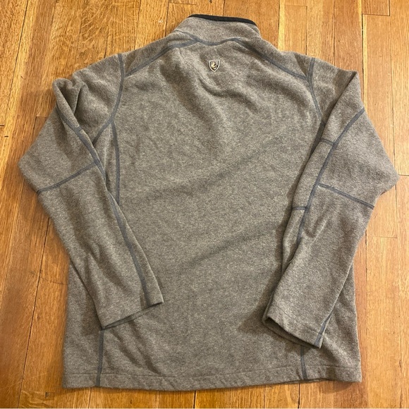 Kuhl Kashmira Fleece Sweater Jacket Men’s Small 1/4 Zip Gray Black Logo - Picture 4 of 14